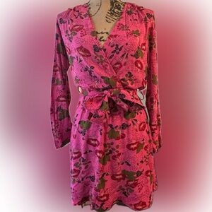 Zara Pink Floral Long Sleeve Dress